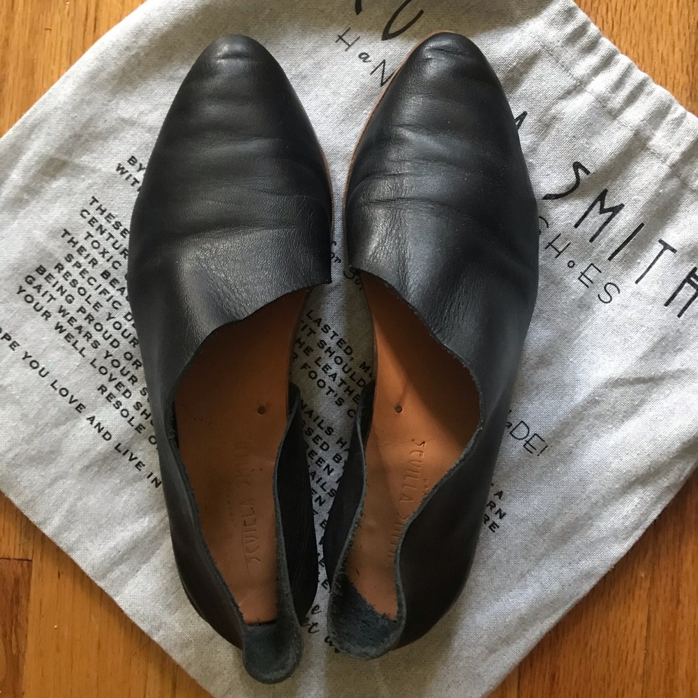 Sevilla Smith The Sandy Black Glove Leather 37 EUC